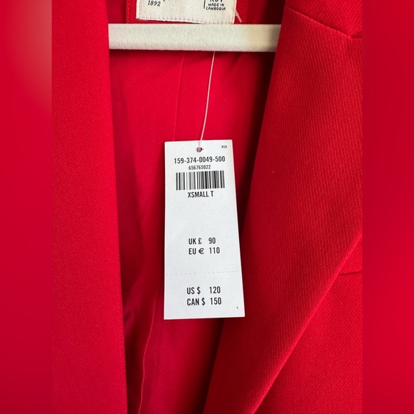 Abercrombie Red Wrap Blazer Dress - Picture 5 of 6